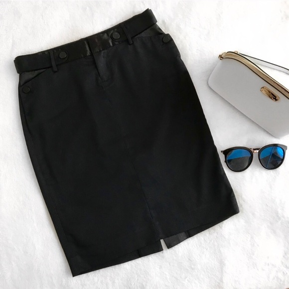 A/X Armani Exchange Dresses & Skirts - A/X Armani Exchange Black Button Pencil Mini Skirt